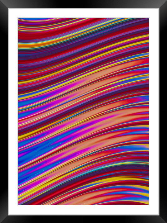 Rainbow Wave Framed Mounted Print by Vickie Fiveash