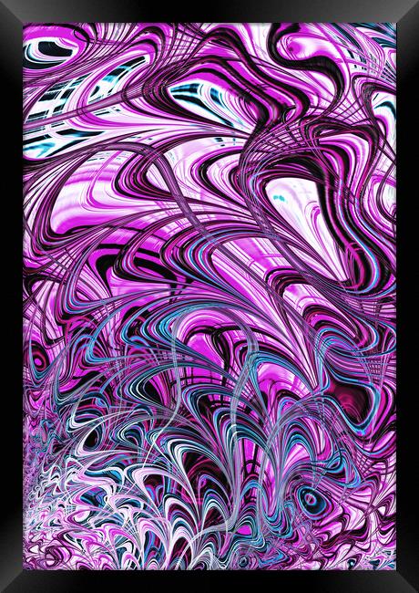 Fractal Tangle Framed Print by Vickie Fiveash