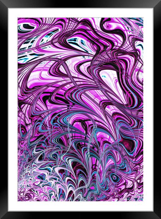 Fractal Tangle Framed Mounted Print by Vickie Fiveash