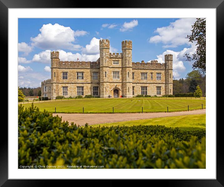 Leeds Castle in Kent, UK Framed Mounted Print by Chris Dorney