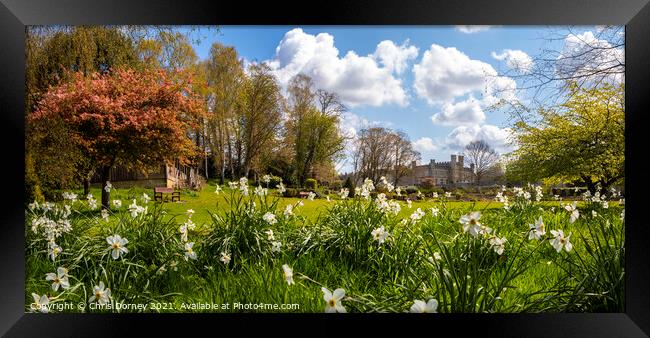 Leeds Castle in Kent, UK Framed Print by Chris Dorney