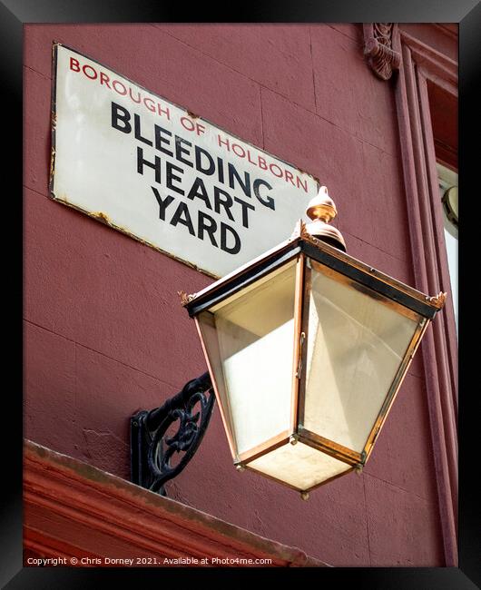 Bleeding Heart Yard in London, UK Framed Print by Chris Dorney