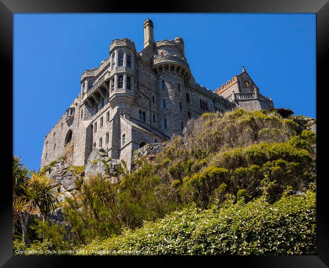 The Castle at St. Michaels Mount in Cornwall, UK Framed Print by Chris Dorney