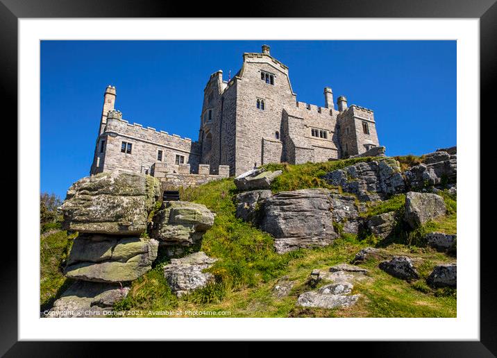 The Castle of St. Michaels Mount in Cornwall, UK Framed Mounted Print by Chris Dorney