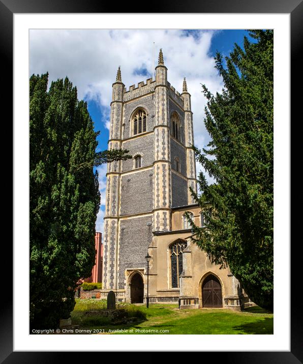 Dedham Parish Church in Dedham, Essex Framed Mounted Print by Chris Dorney