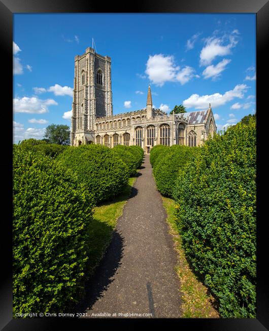 St. Peter and St. Pauls Church in Lavenham, Suffolk Framed Print by Chris Dorney