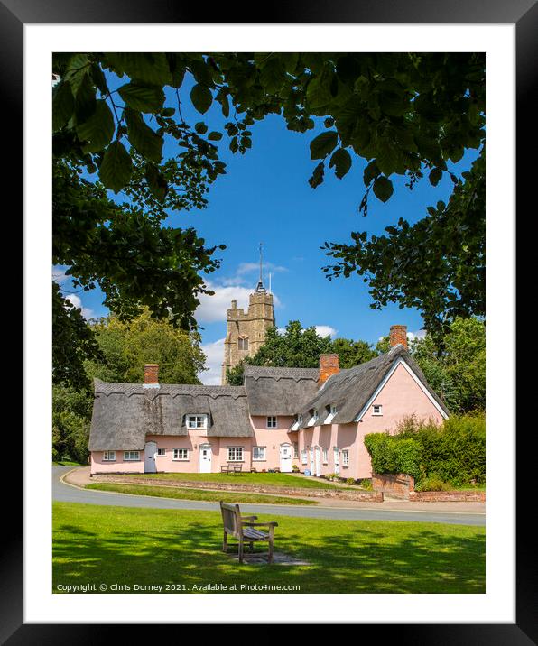 Cavendish in Suffolk, UK Framed Mounted Print by Chris Dorney