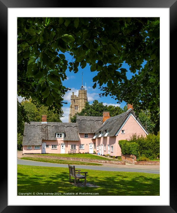 Cavendish in Suffolk, UK Framed Mounted Print by Chris Dorney
