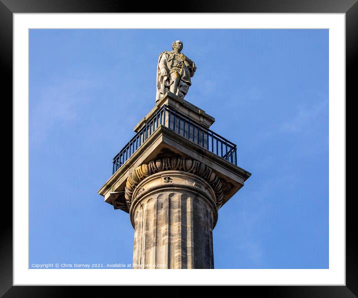Greys Monument in Newcastle upon Tyne, UK Framed Mounted Print by Chris Dorney