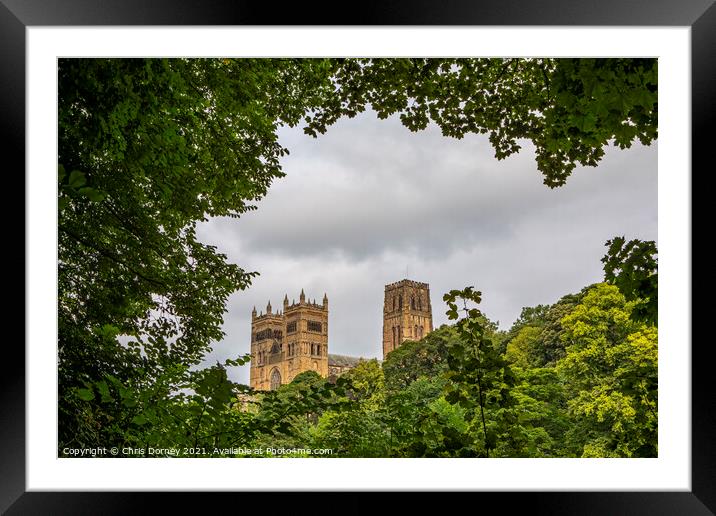 Durham Cathedral in Durham, UK Framed Mounted Print by Chris Dorney