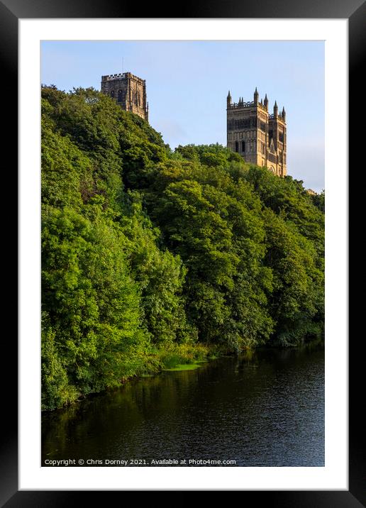 Durham Cathedral in the City of Durham, UK Framed Mounted Print by Chris Dorney