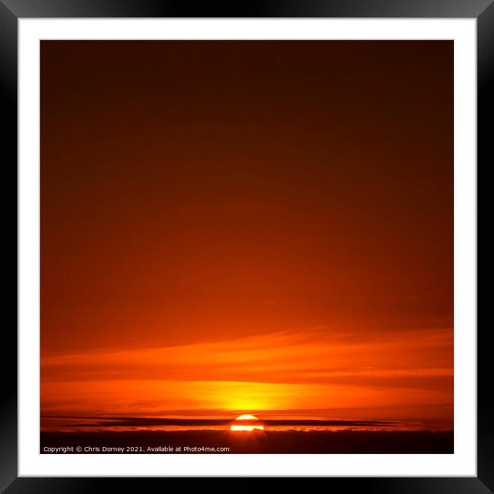 Beautiful Sunrise Framed Mounted Print by Chris Dorney