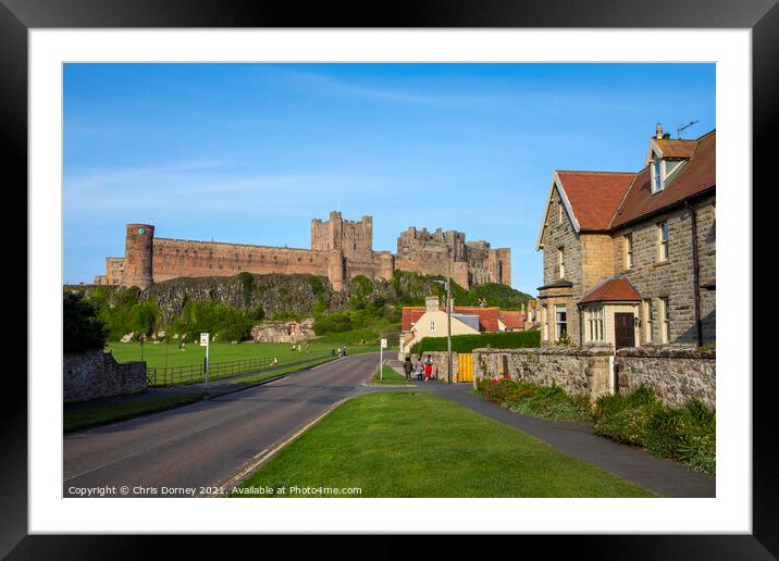 Bamburgh Castle in Bamburgh, Northumberland, UK Framed Mounted Print by Chris Dorney