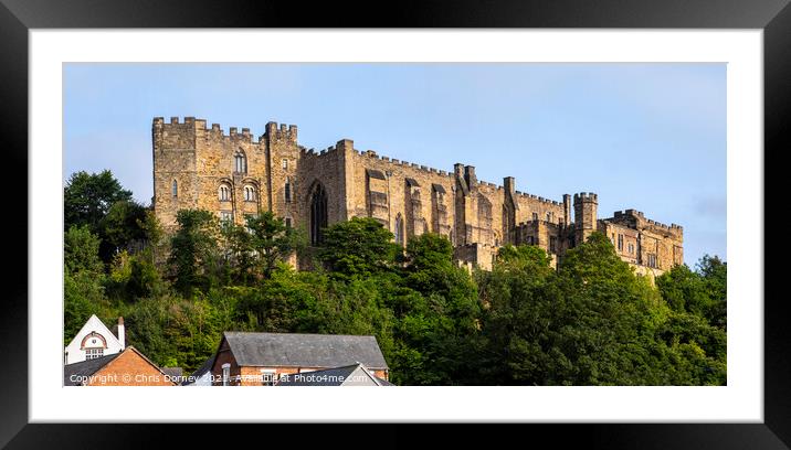 Durham Castle in Durham, UK Framed Mounted Print by Chris Dorney