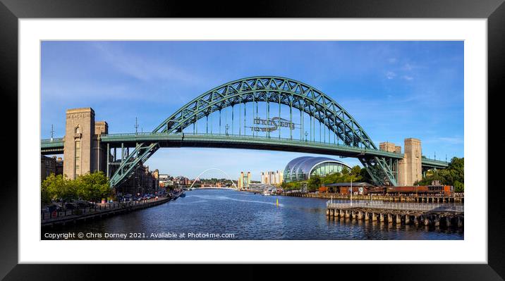 Newcastle upon Tyne in the UK Framed Mounted Print by Chris Dorney
