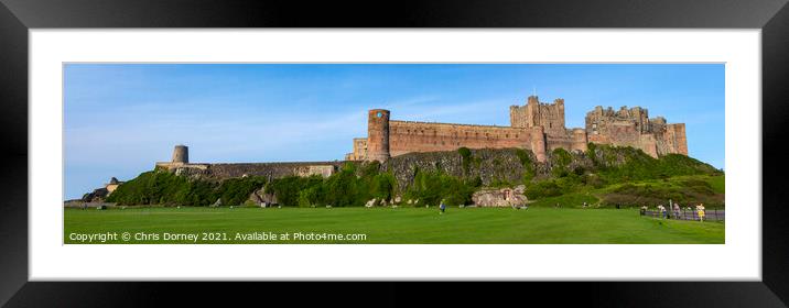 Bamburgh Castle in Northumberland, UK Framed Mounted Print by Chris Dorney