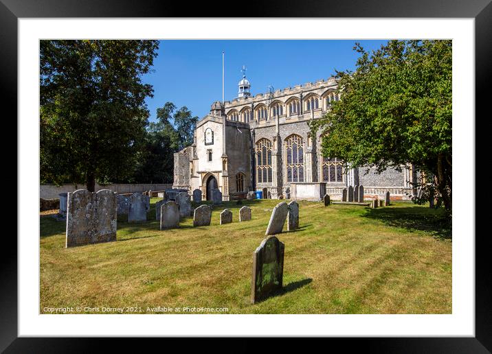 Church of St. Mary the Virgin in East Bergholt, Suffolk Framed Mounted Print by Chris Dorney
