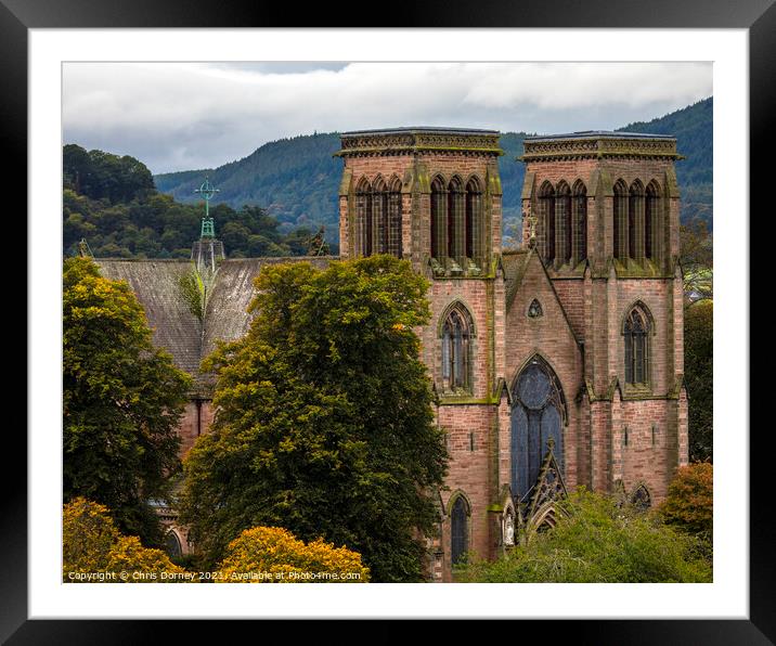 Inverness Cathedral in Scotland, UK Framed Mounted Print by Chris Dorney