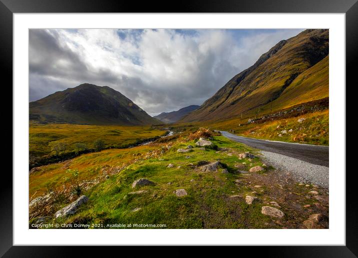 Glencoe in the Highlands of Scotland Framed Mounted Print by Chris Dorney