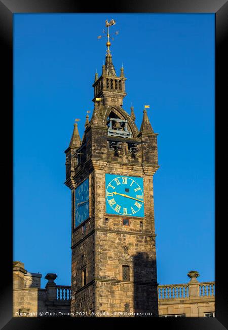 Tolbooth Steeple in Glasgow, Scotland Framed Print by Chris Dorney