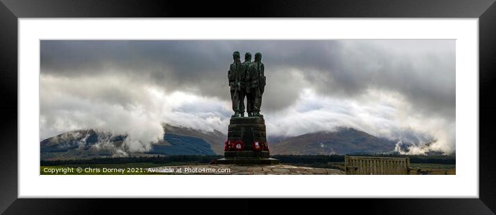 The Commando Memorial in the Scottish Highlands, U Framed Mounted Print by Chris Dorney