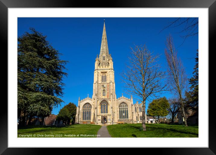 St. Marys Church in Saffron Walden, Essex Framed Mounted Print by Chris Dorney