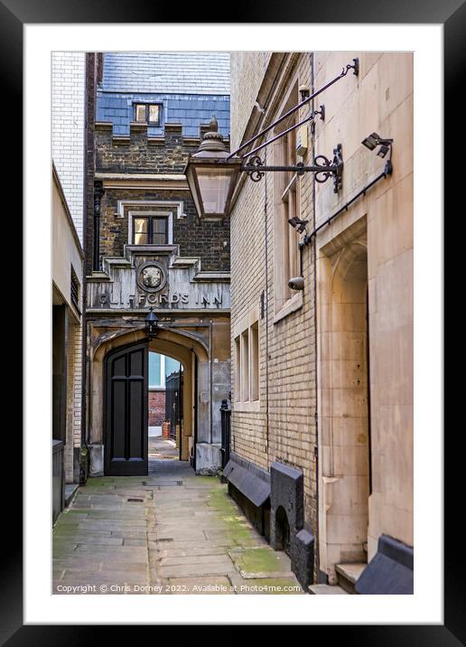 Cliffords Inn in the City of London, UK Framed Mounted Print by Chris Dorney