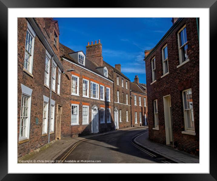 Queen Street in Kings Lynn, Norfolk, UK Framed Mounted Print by Chris Dorney