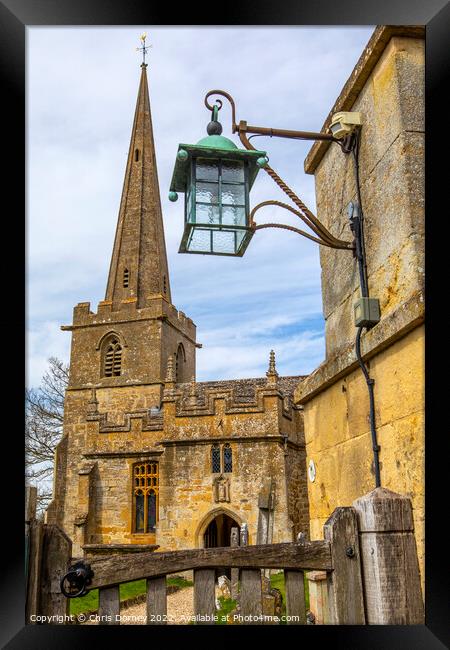 Church of St. Michael and All Angels in Stanton, Gloucestershire Framed Print by Chris Dorney
