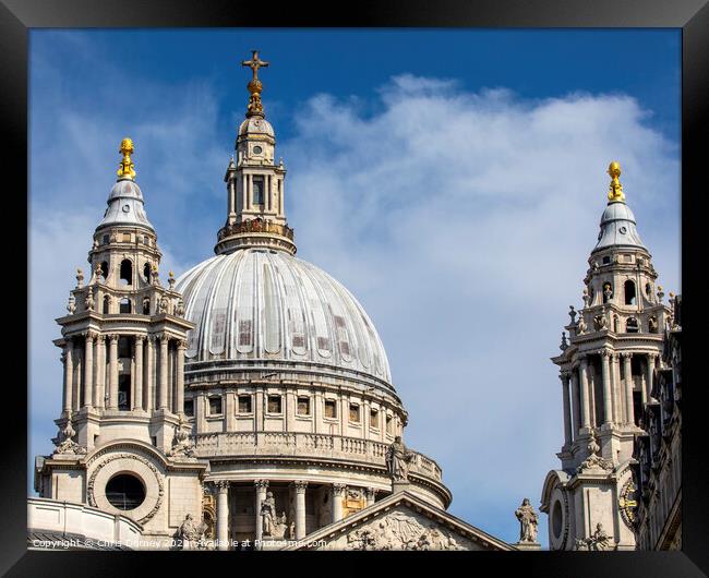 St. Pauls Cathedral in London, UK Framed Print by Chris Dorney
