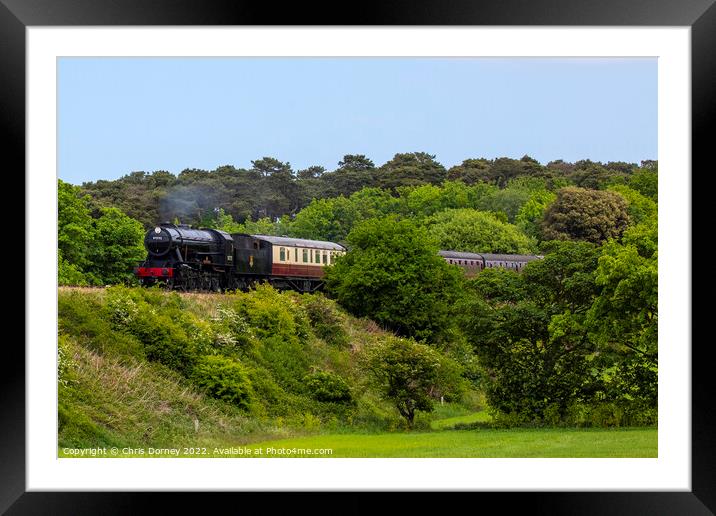 North Norfolk Railway in Norfolk, UK Framed Mounted Print by Chris Dorney