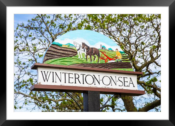 Winterton-on-Sea in Norfolk, UK Framed Mounted Print by Chris Dorney