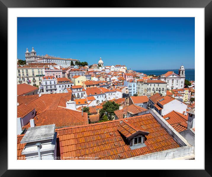Lisbon in Portugal Framed Mounted Print by Chris Dorney