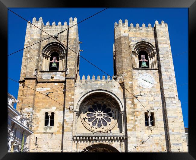 Lisbon Cathedral in Lisbon, Portugal  Framed Print by Chris Dorney