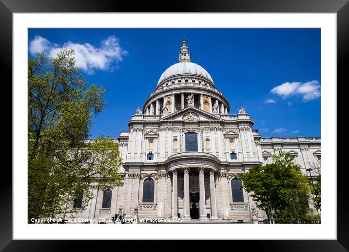 St. Pauls Cathedral in London Framed Mounted Print by Chris Dorney