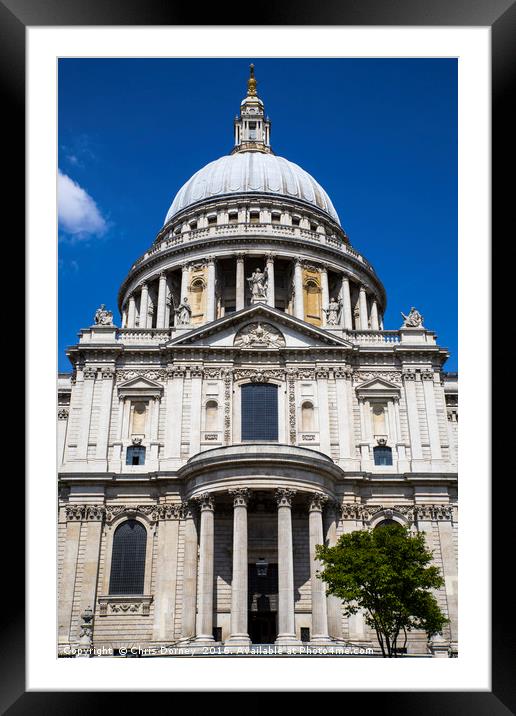 St. Pauls Cathedral in London Framed Mounted Print by Chris Dorney