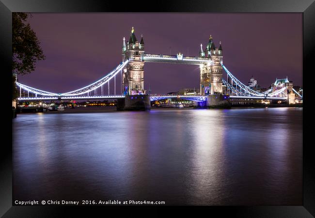 Tower Bridge in London Framed Print by Chris Dorney