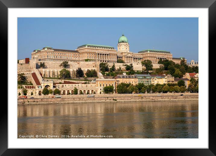 Buda Castle in Budapest Framed Mounted Print by Chris Dorney
