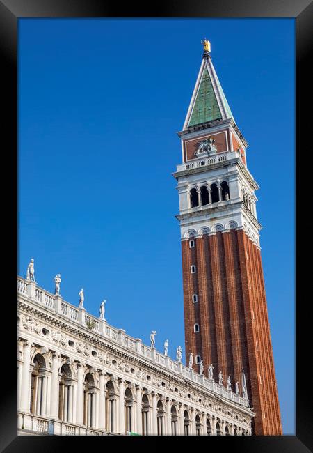 St. Marks Campanile in Venice Framed Print by Chris Dorney