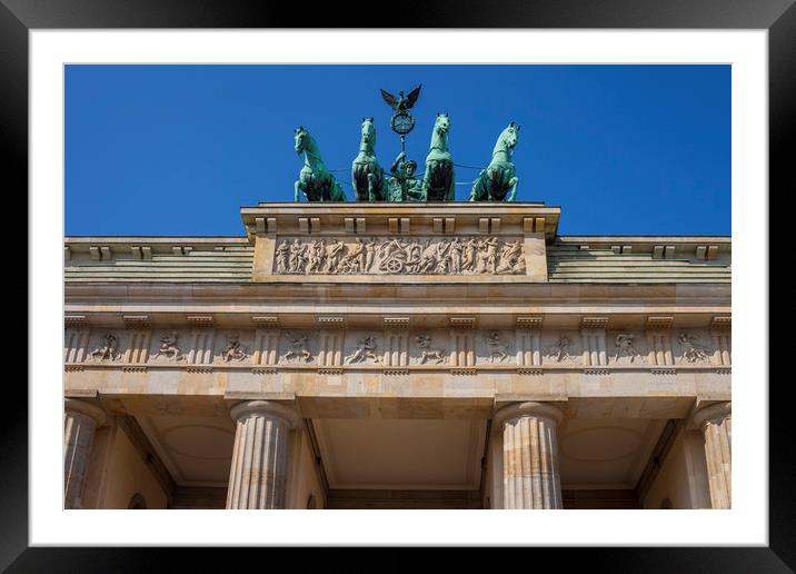 Brandenburg Gate in Berlin Framed Mounted Print by Chris Dorney