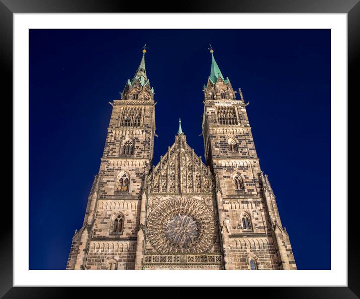 St. Lorenz Kirche in Nuremberg Framed Mounted Print by Chris Dorney