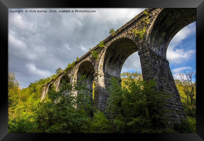 Pontsarn Viaduct in Wales, UK Framed Print by Chris Dorney