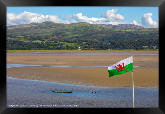 View of the Dwyryd Estuary from Portmeirion in Nor Framed Print by Chris Dorney