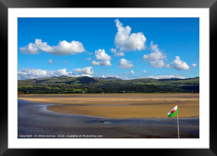 View of the Dwyryd Estuary from Portmeirion in Nor Framed Mounted Print by Chris Dorney