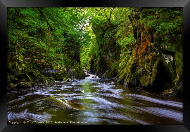 The Fairy Glen in Betws-y-Coed, Wales Framed Print by Chris Dorney