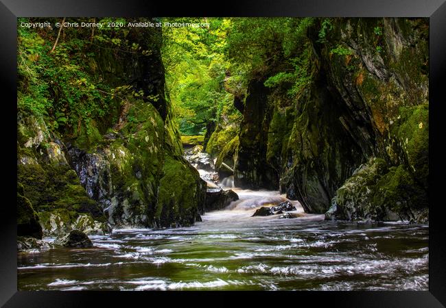 The Fairy Glen in Betws-y-Coed, Wales Framed Print by Chris Dorney