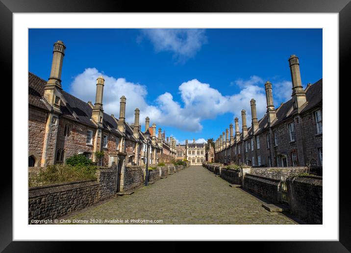 Vicars Close in Wells, Somerset Framed Mounted Print by Chris Dorney