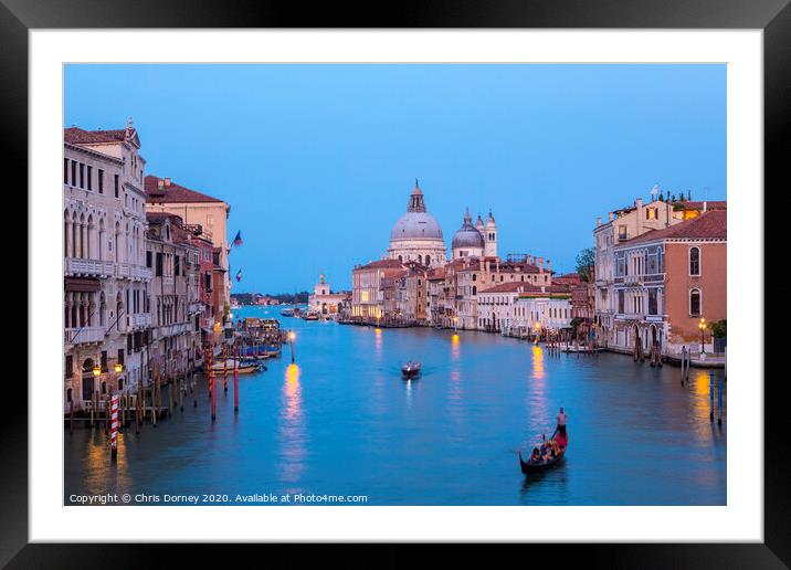 View from Ponte dell'Accademia in Venice Framed Mounted Print by Chris Dorney