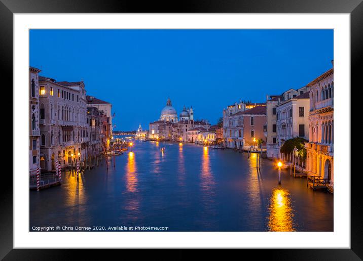 View from Ponte dell'Accademia in Venice Framed Mounted Print by Chris Dorney