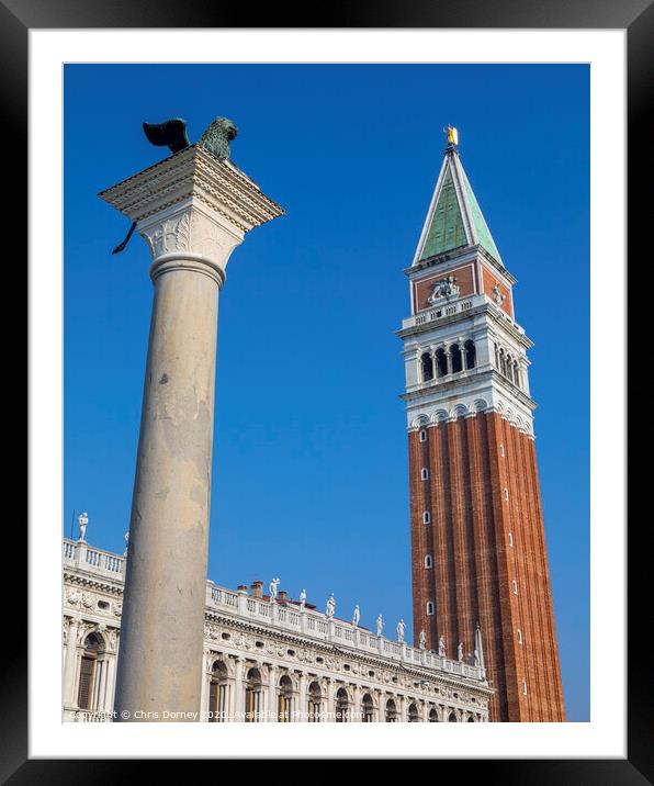 Venice in Italy Framed Mounted Print by Chris Dorney